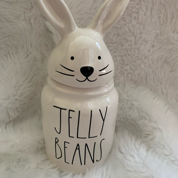 Rae Dunn Accents Rae Dunn White Easter Bunny Ceramic Jelly Bean